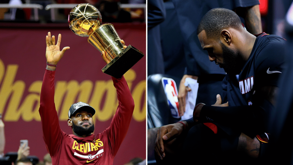Il Business Dello Sport Moderno: Vince Chi Controlla La Storia LeBron James vittoria Cleveland 2016 vs sconfitta Miami 2011 - atleti famosi storytelling fallimento crescita personale