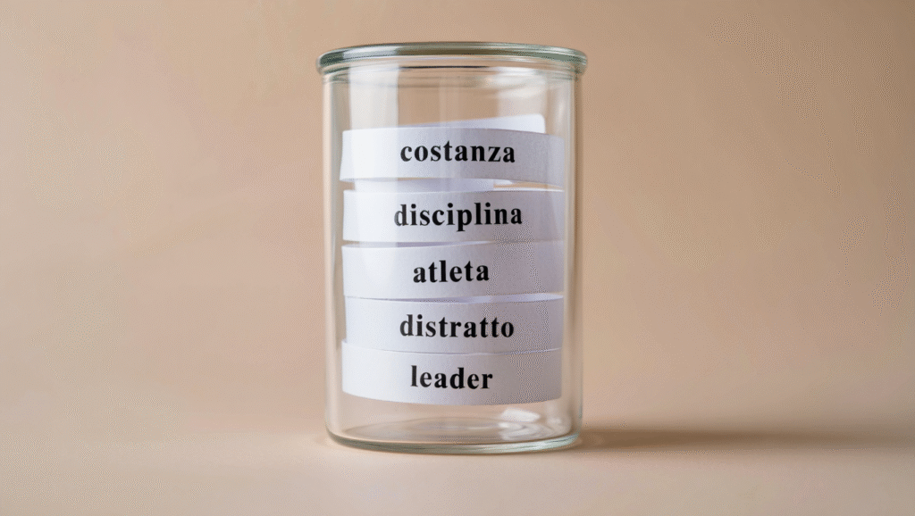 Urna trasparente voti identitari costanza disciplina atleta leader cambiare identità azioni quotidiane