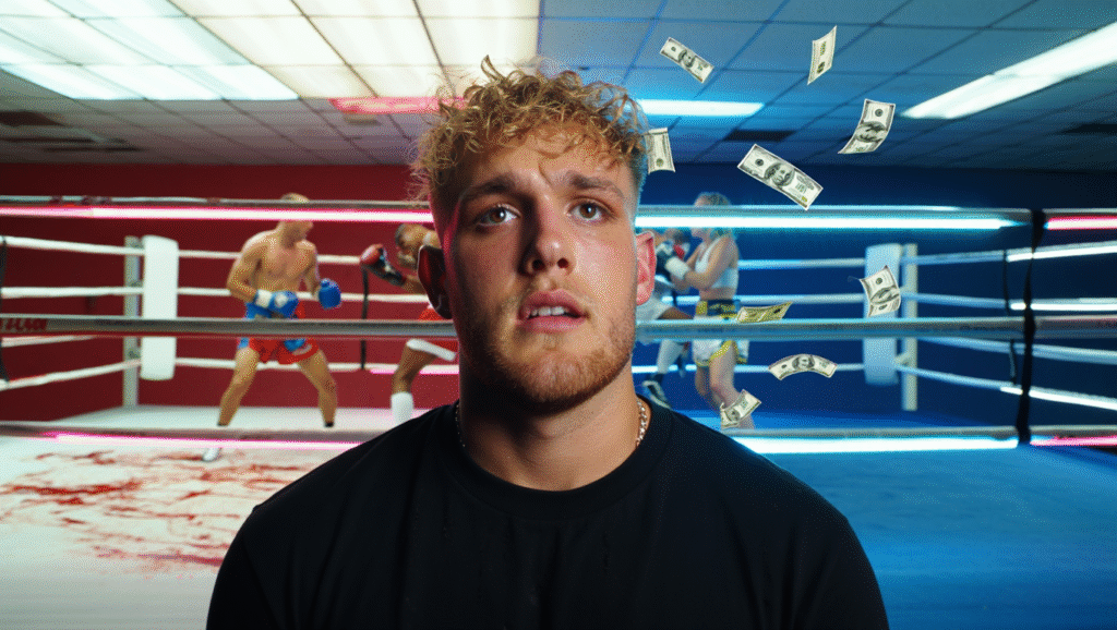 Il Futuro dello Sport Spettacolo Jake Paul tra pugilato tradizionale e boxe entertainment moderna, rappresentando l'evoluzione dello sport spettacolo
