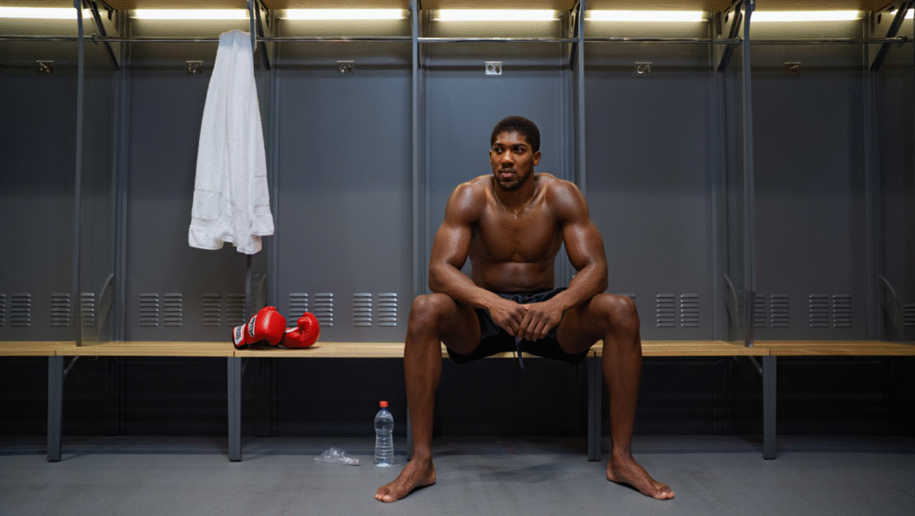 5. Controllo dell'Ambiente: Il Ring Perfetto Anthony Joshua spogliatoio organizzato guantoni boxe - controllo ambiente e routine quotidiane per mentalità da campione