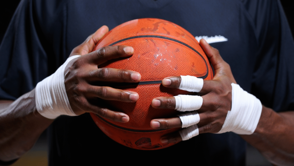 Giocare Col Dito Rotto: Quando il Dolore Diventa Carburante "Mani fasciate Kobe Bryant pallone basket - resilienza dolore carburante mentalità vincente Mamba Mentality