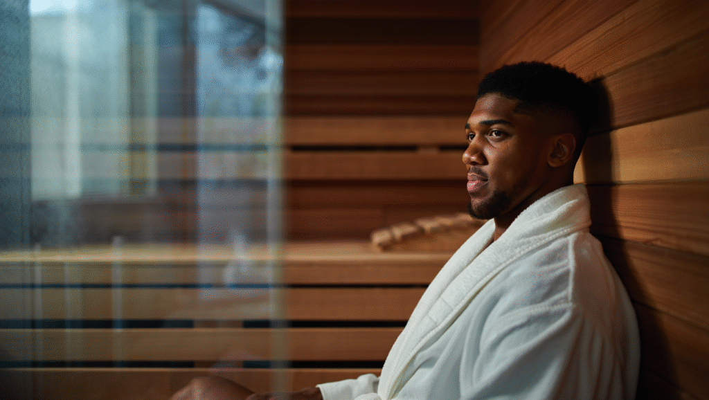 3. Attenzione Maniacale al Recupero Anthony Joshua recupero sauna atleti, routine benessere campioni e rigenerazione fisica pugili