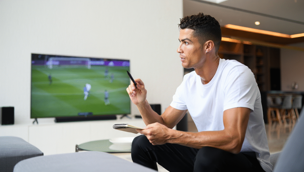 Cristiano Ronaldo analizza partite prendendo appunti - impegno ossessivo al miglioramento e studio tattico