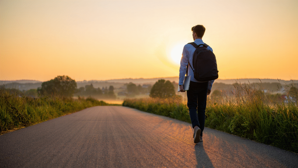 Nuovo inizio personale - camminare verso il futuro con fiducia e serenità